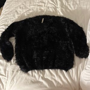Raga black fuzzy sweater Anthropologie
